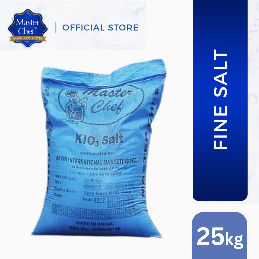 Master Chef Fine Iodized Salt 25kg (99.9% Purity, Never Hardens, Free Flowing, Pure Vacuum Dried) (Copy)