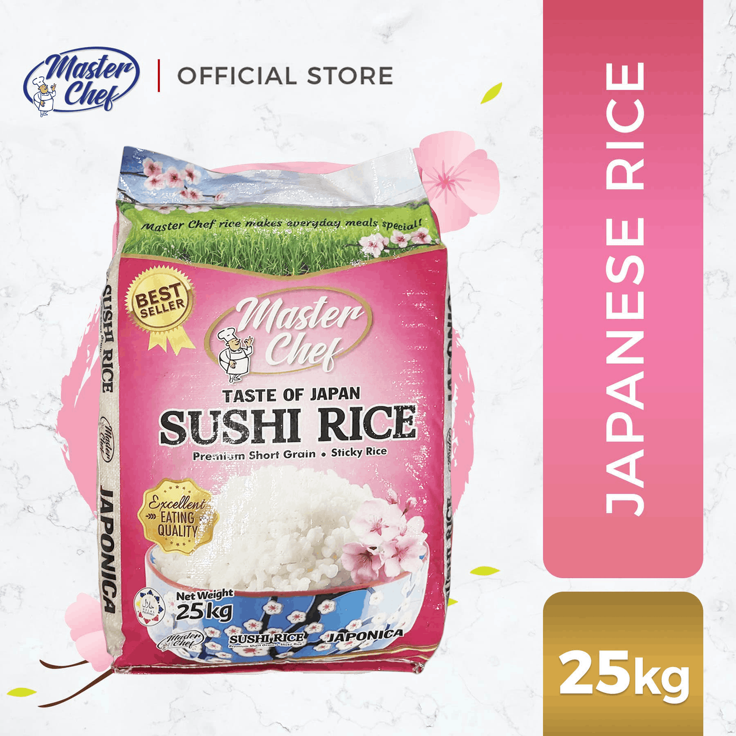 Master Chef Premium Japonica Rice 25kg